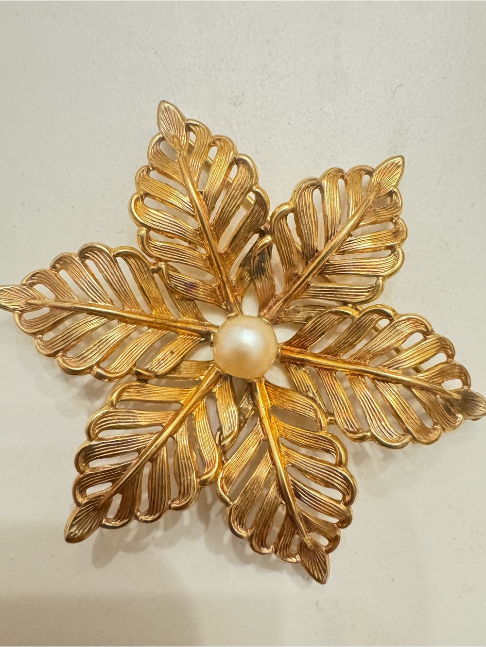 Vintage Henry Griffith 12K Gold Filled Pearl Brooch